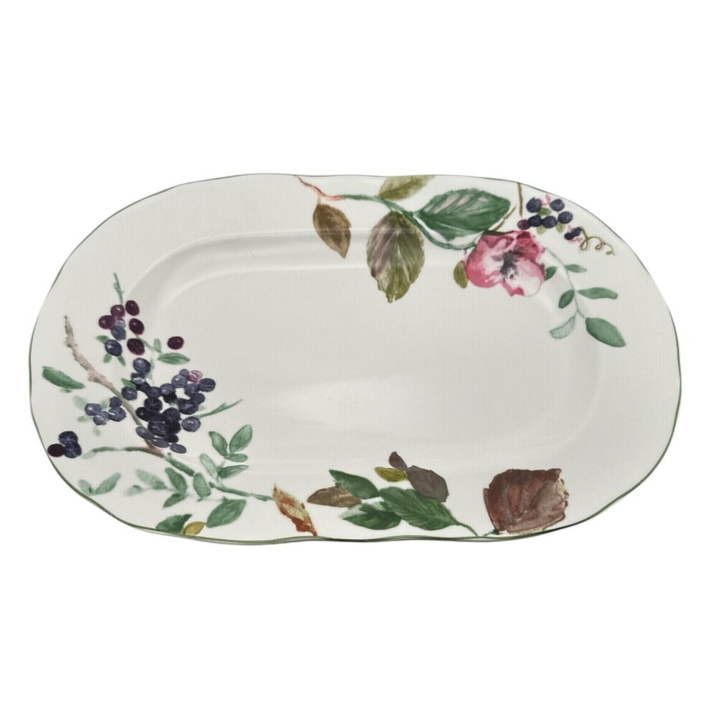 Charter Club Wild Flowers 1999 Serving Platter Plate Excellent Condition